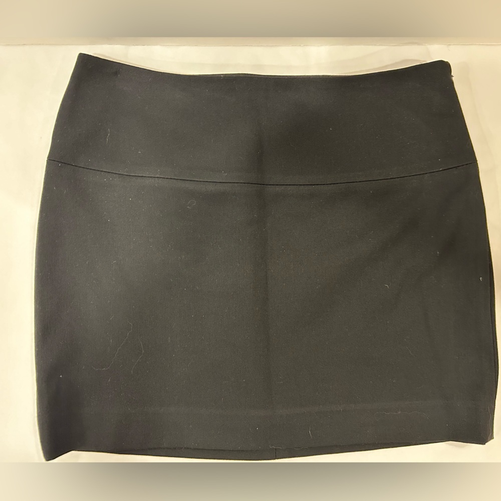 EXPRESS Sz 0 Black Lined Y2K/Early 2000s Inspired Mini Skirt, Side Zipper w/hook